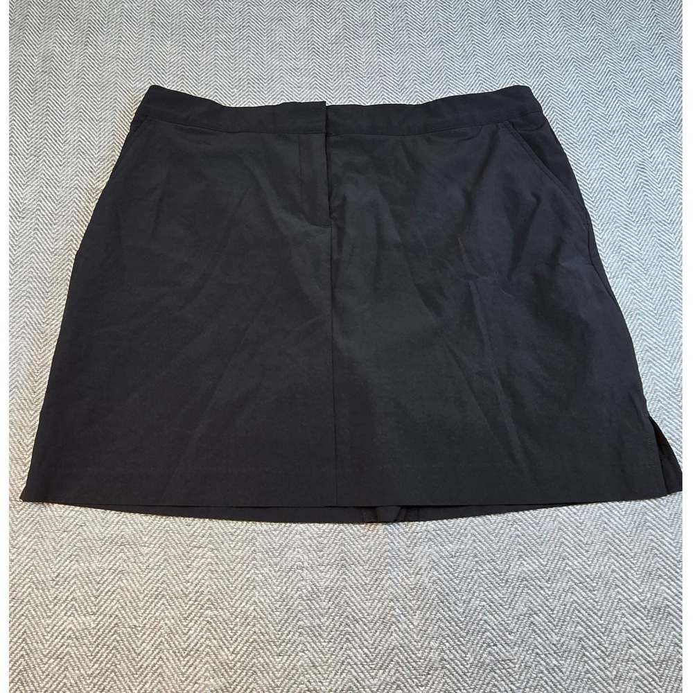 IZOD Golf Skort Womens 12 Black Athletic Tennis Skirt Pockets Performance Active